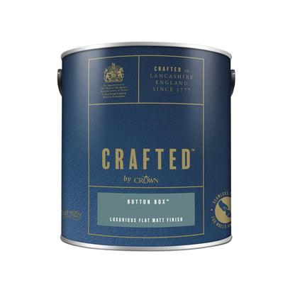 Crown Crafted Luxurious Flat Matt Finish Paint - Button Box - 2.5 Litre