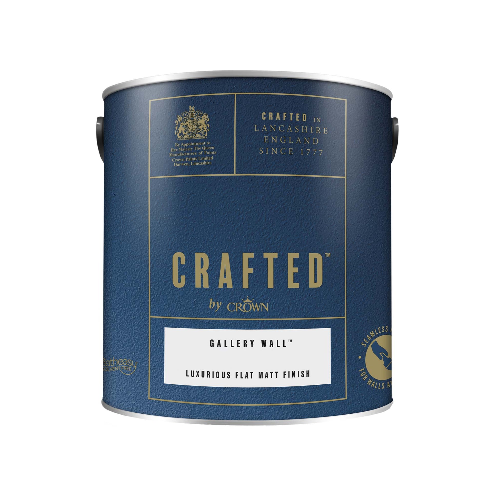 Crown Crafted Luxurious Flat Matt Finish Paint - Gallery Wall - 2.5 Litre