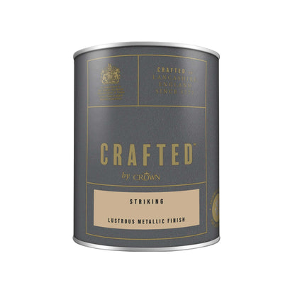 Crown Crafted Lustrous Metallic Finish Paint - Striking - 1.25 Litre
