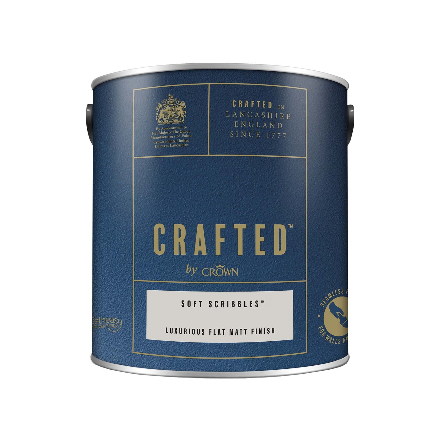 Crown Crafted Luxurious Flat Matt Finish Paint - Soft Scribbles - 2.5 Litre