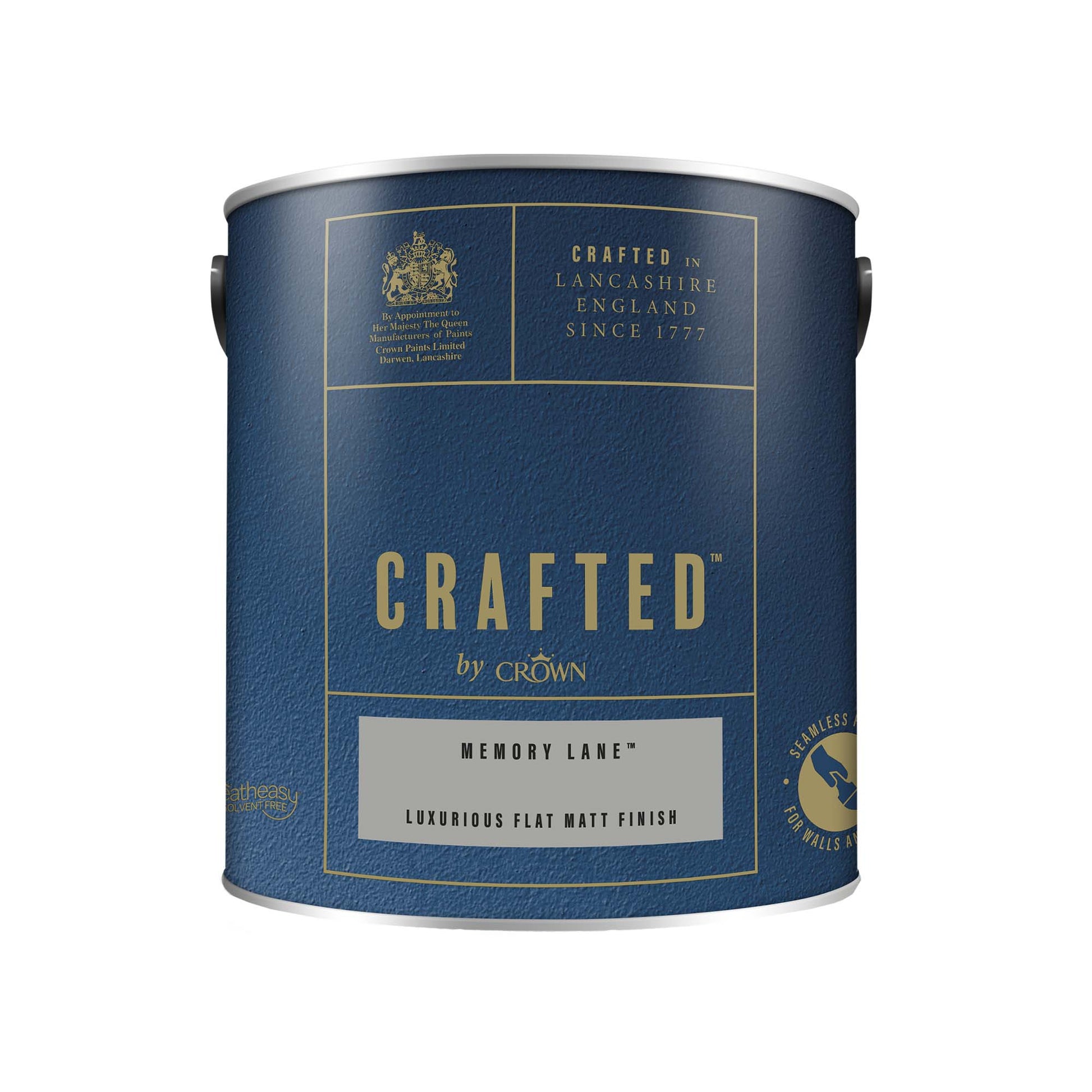 Crown Crafted Luxurious Flat Matt Finish Paint - Memory Lane - 2.5 Litre