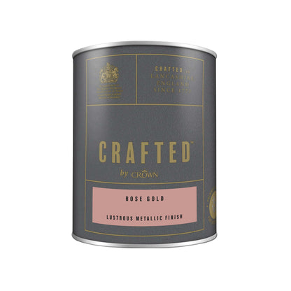 Crown Crafted Lustrous Metallic Finish Paint - Rose Gold - 1.25 Litre