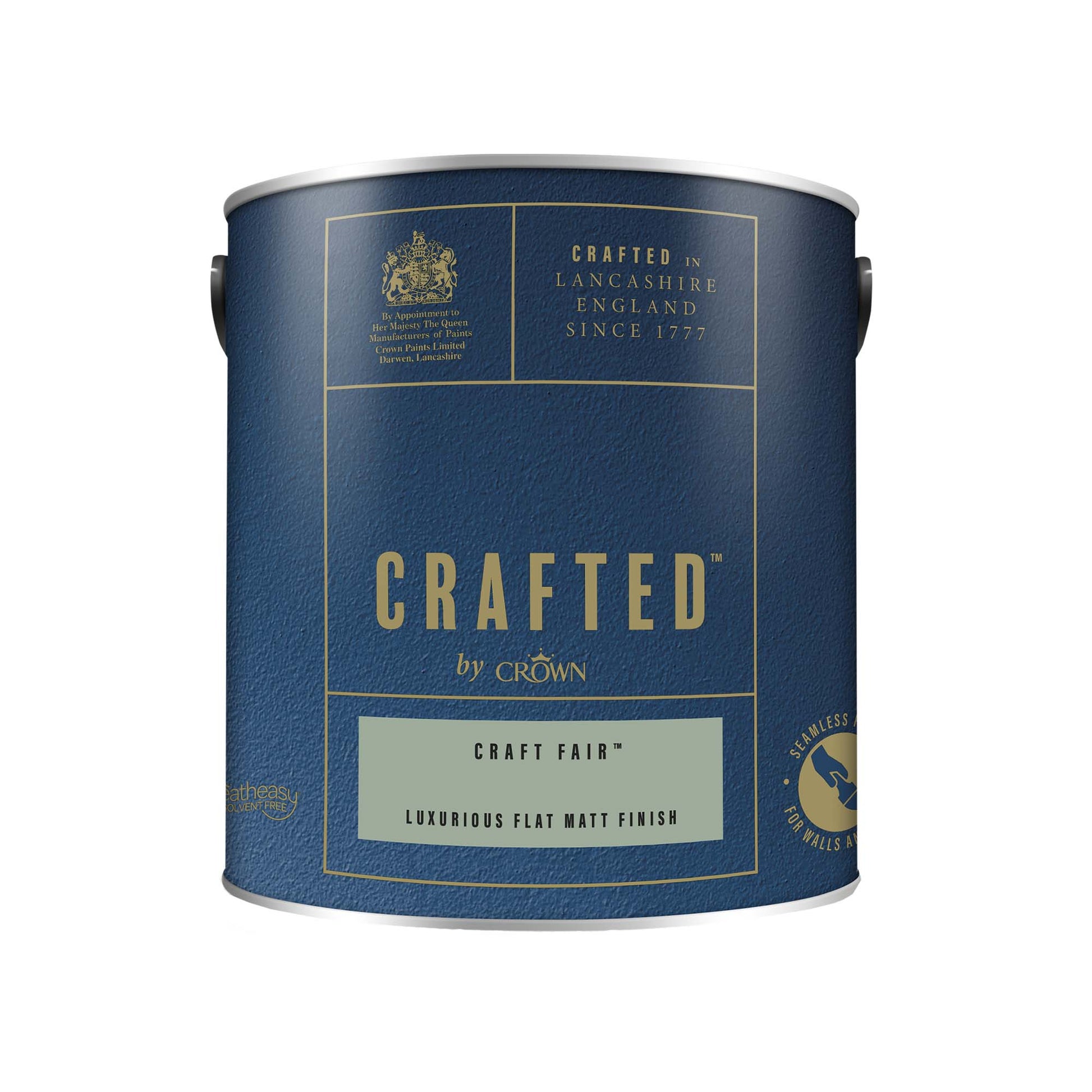 Crown Crafted Luxurious Flat Matt Finish Paint - Craft Fair - 2.5 Litre
