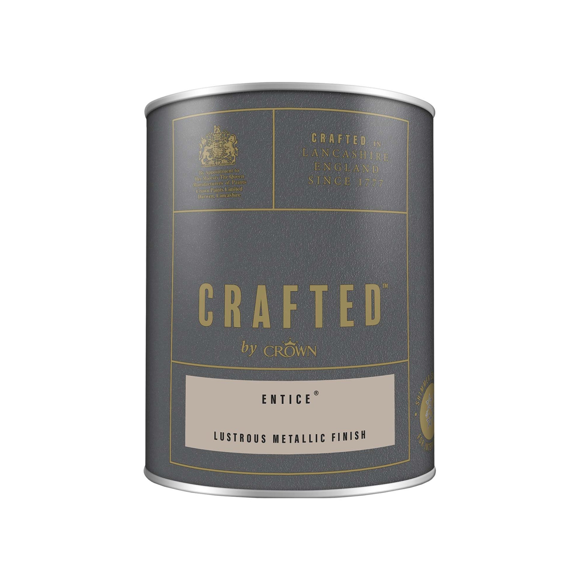 Crown Crafted Lustrous Metallic Finish Paint - Entice - 1.25 Litre