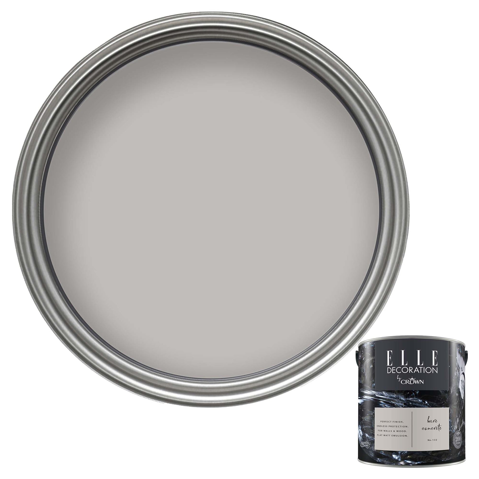 Crown Retail Elle Decoration Flat Matt - Bare Concrete
