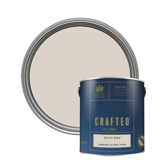 Crown Crafted Luxurious Flat Matt Finish Paint - Recipe Book - 2.5 Litre