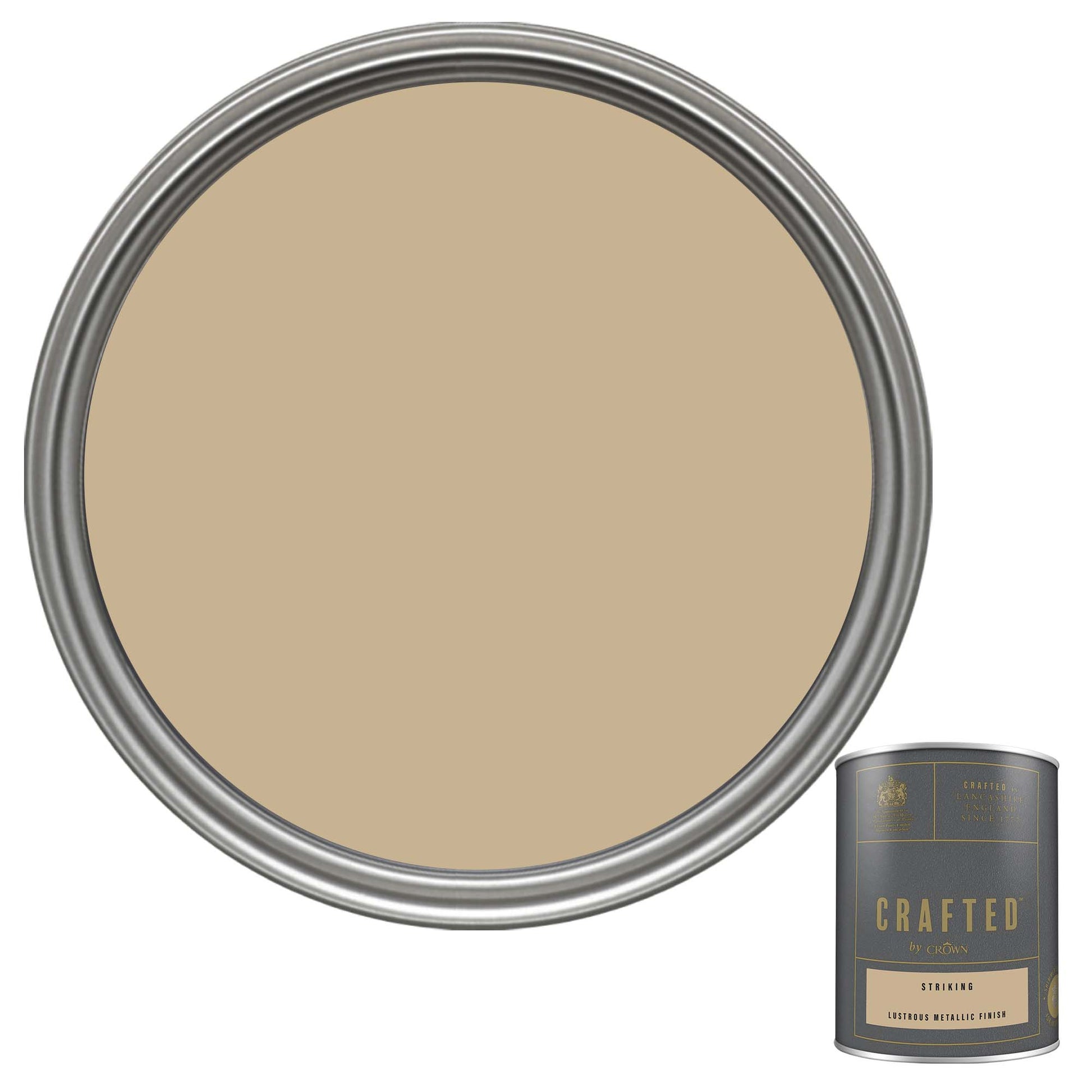 Crown Crafted Lustrous Metallic Finish Paint - Striking - 1.25 Litre