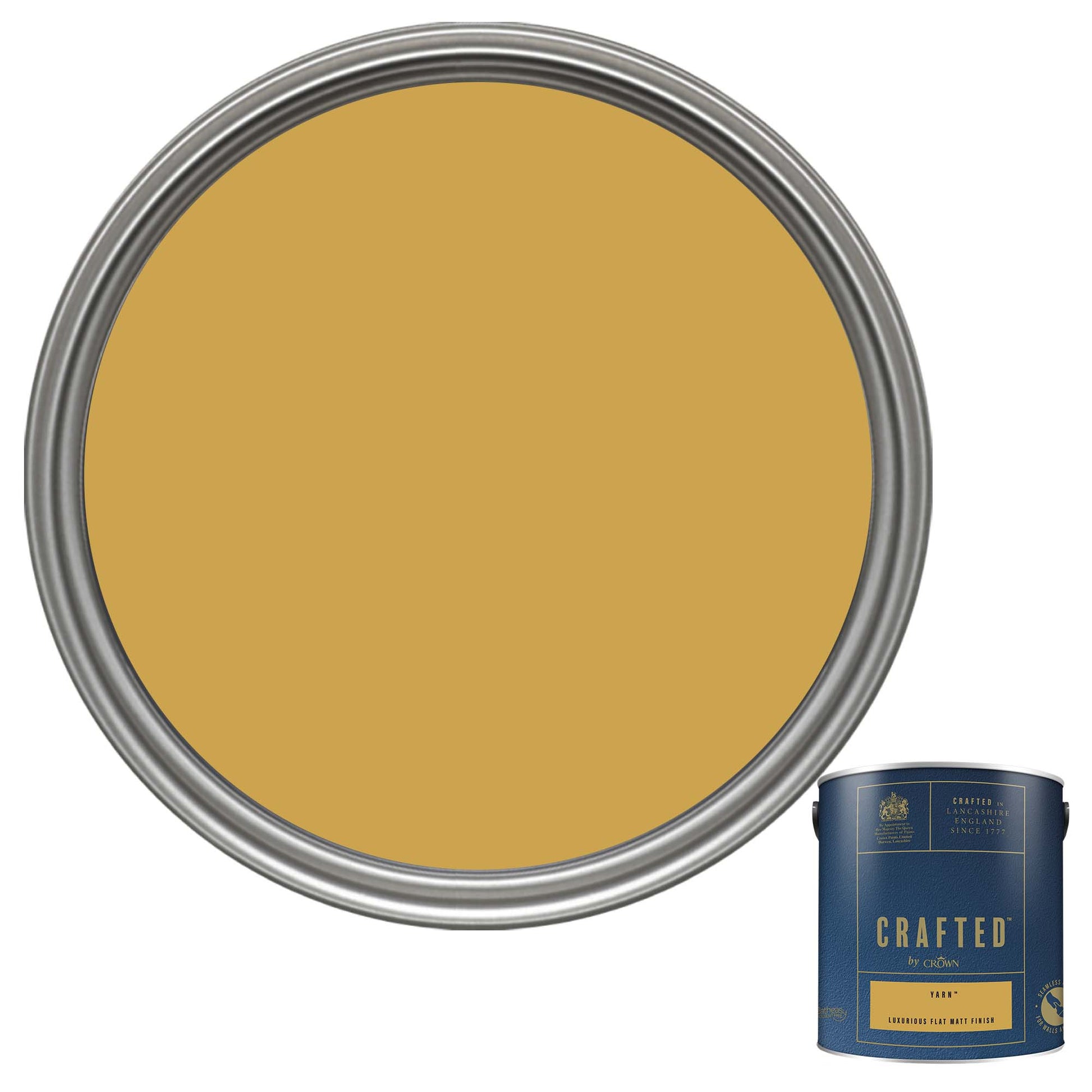 Crown Crafted Luxurious Flat Matt Finish Paint - Yarn - 2.5 Litre