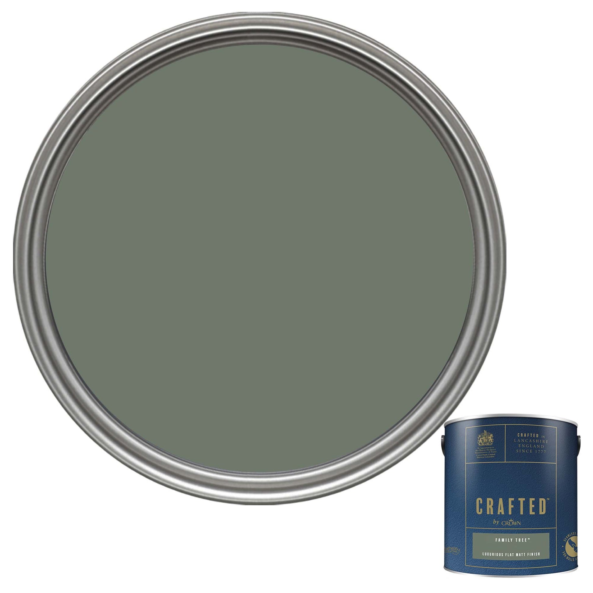 Crown Crafted Luxurious Flat Matt Finish Paint - Family Tree - 2.5 Litre