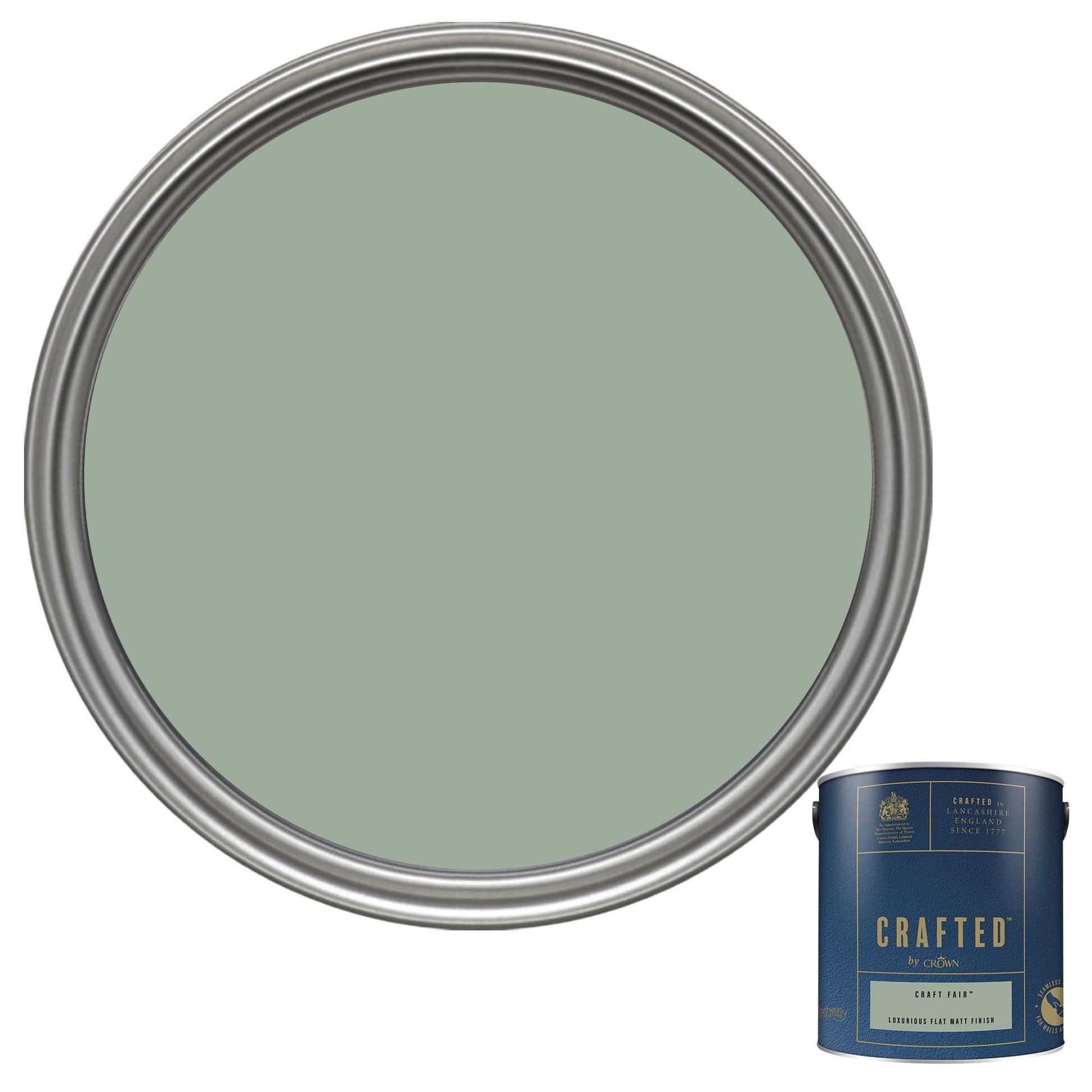 Crown Crafted Luxurious Flat Matt Finish Paint - Craft Fair - 2.5 Litre
