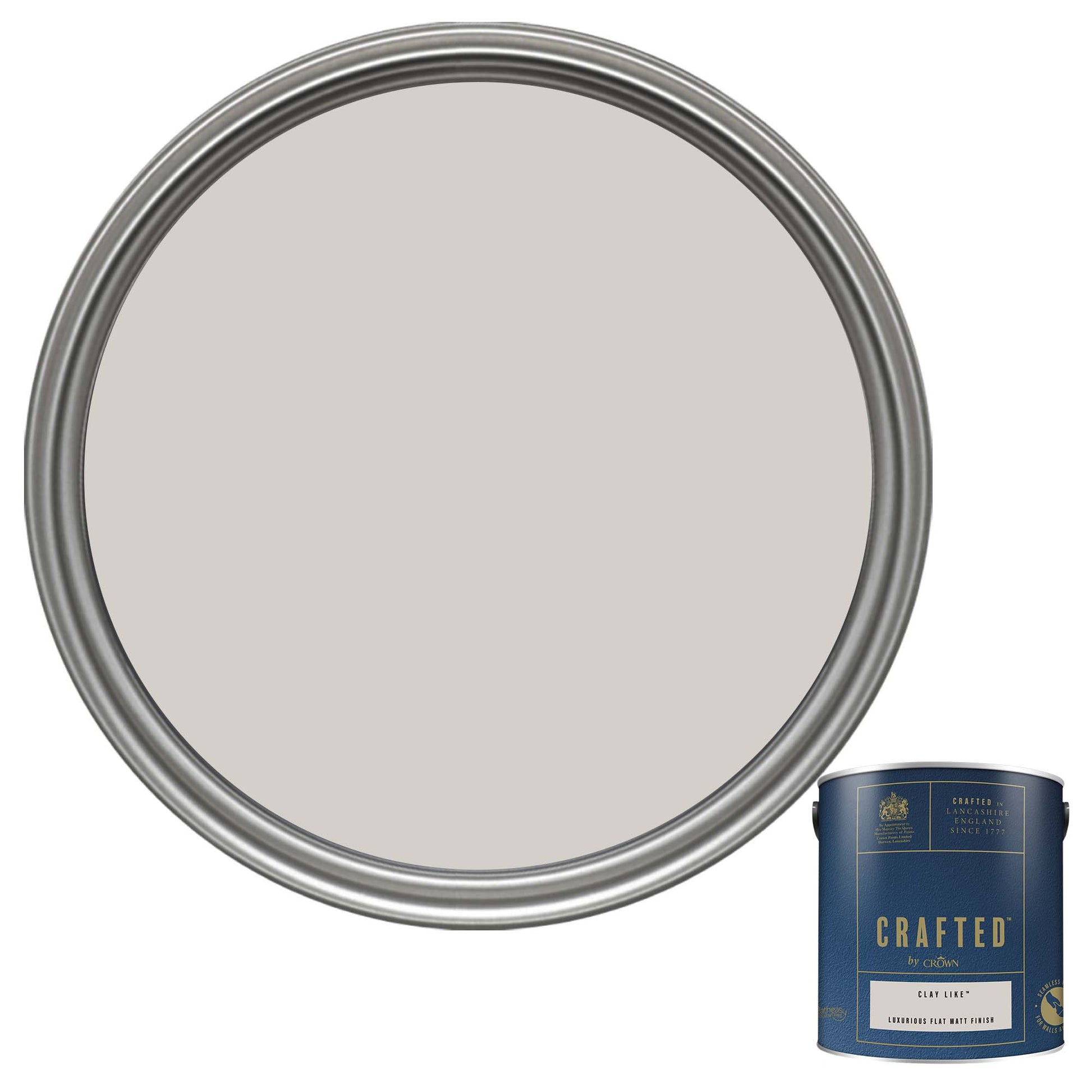 Crown Crafted Luxurious Flat Matt Finish Paint - Clay Like - 2.5 Litre