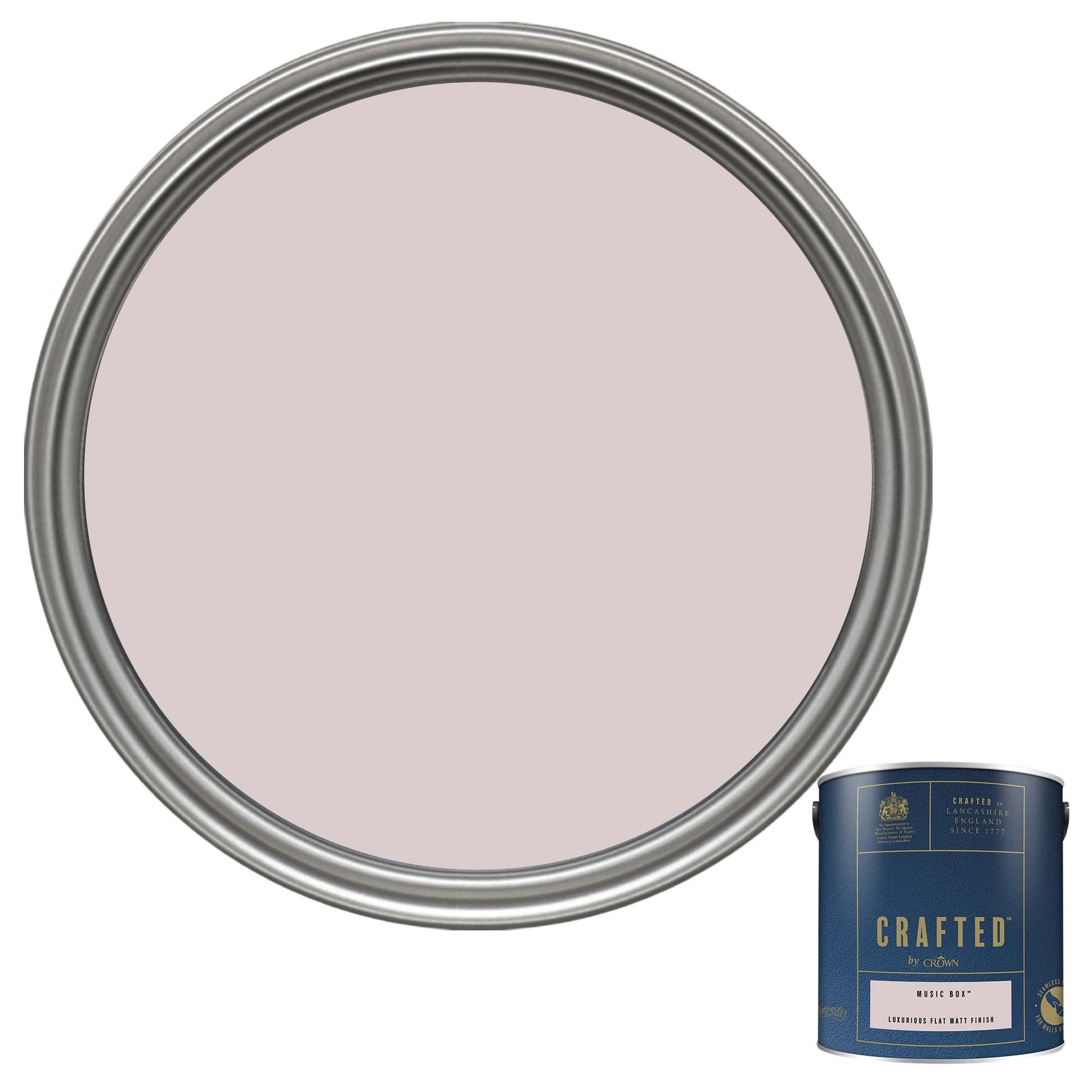 Crown Crafted Luxurious Flat Matt Finish Paint - Music Box - 2.5 Litre