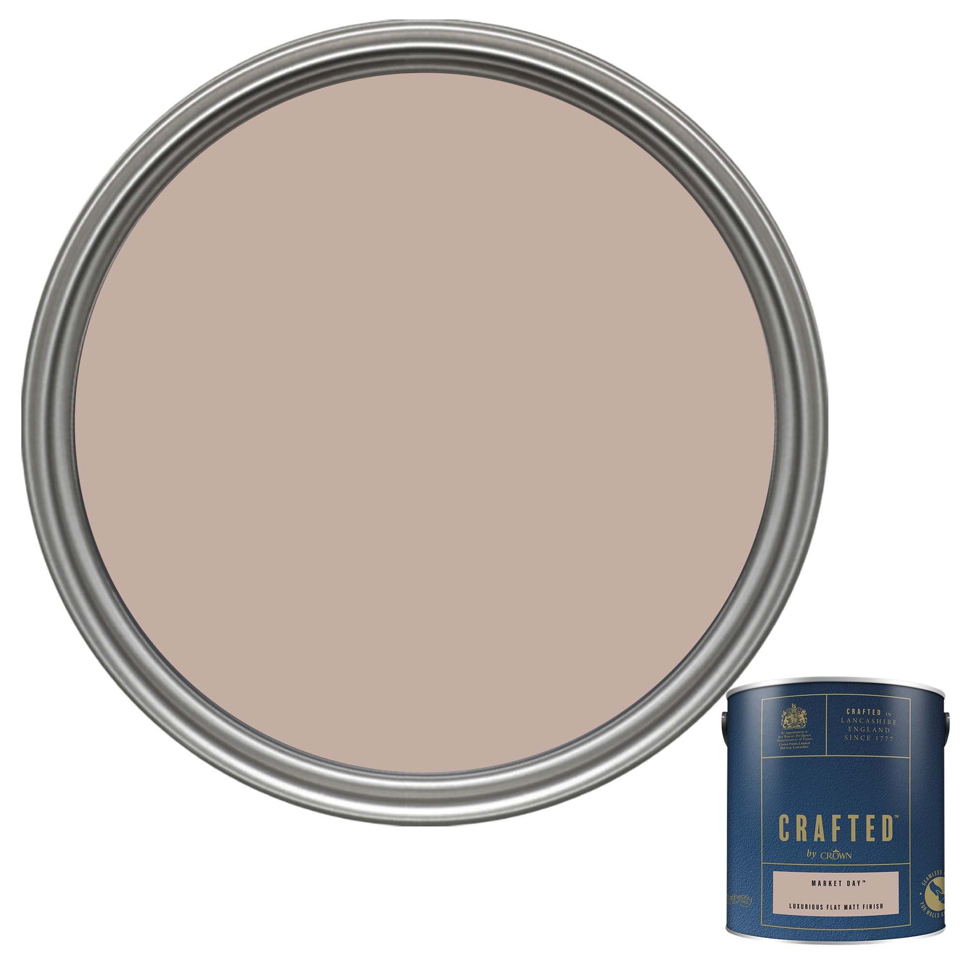 Crown Crafted Luxurious Flat Matt Finish Paint - Market Day - 2.5 Litre