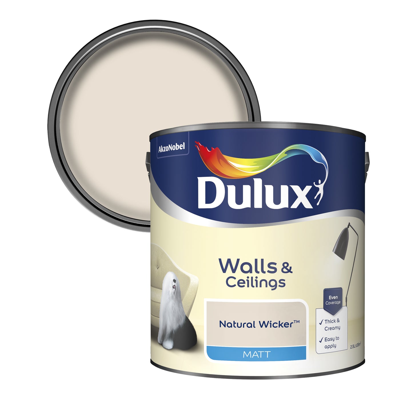 Dulux Matt Paint - Natural Wicker - 2.5 Litre