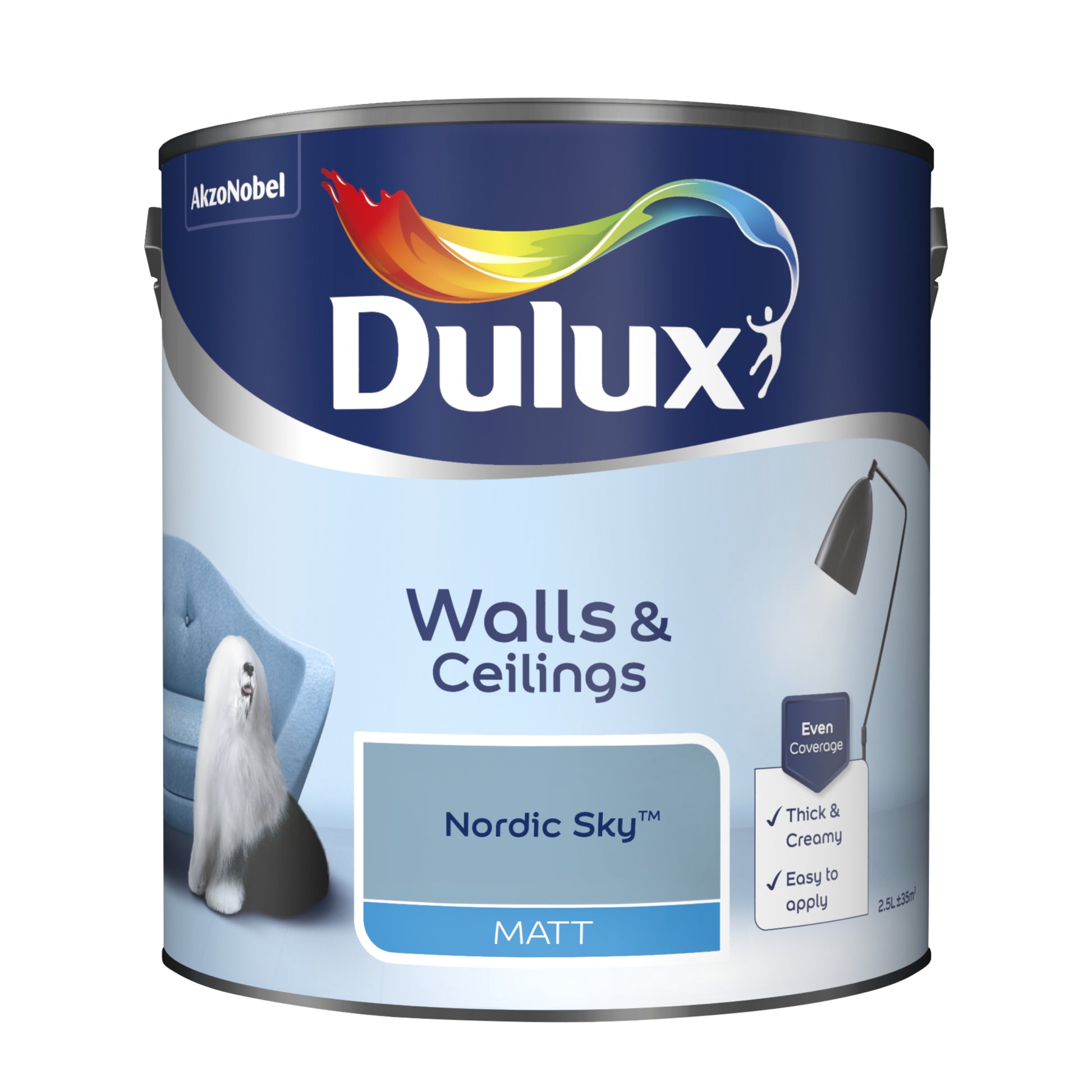 Dulux Matt Paint - Nordic Sky - 2.5 Litre