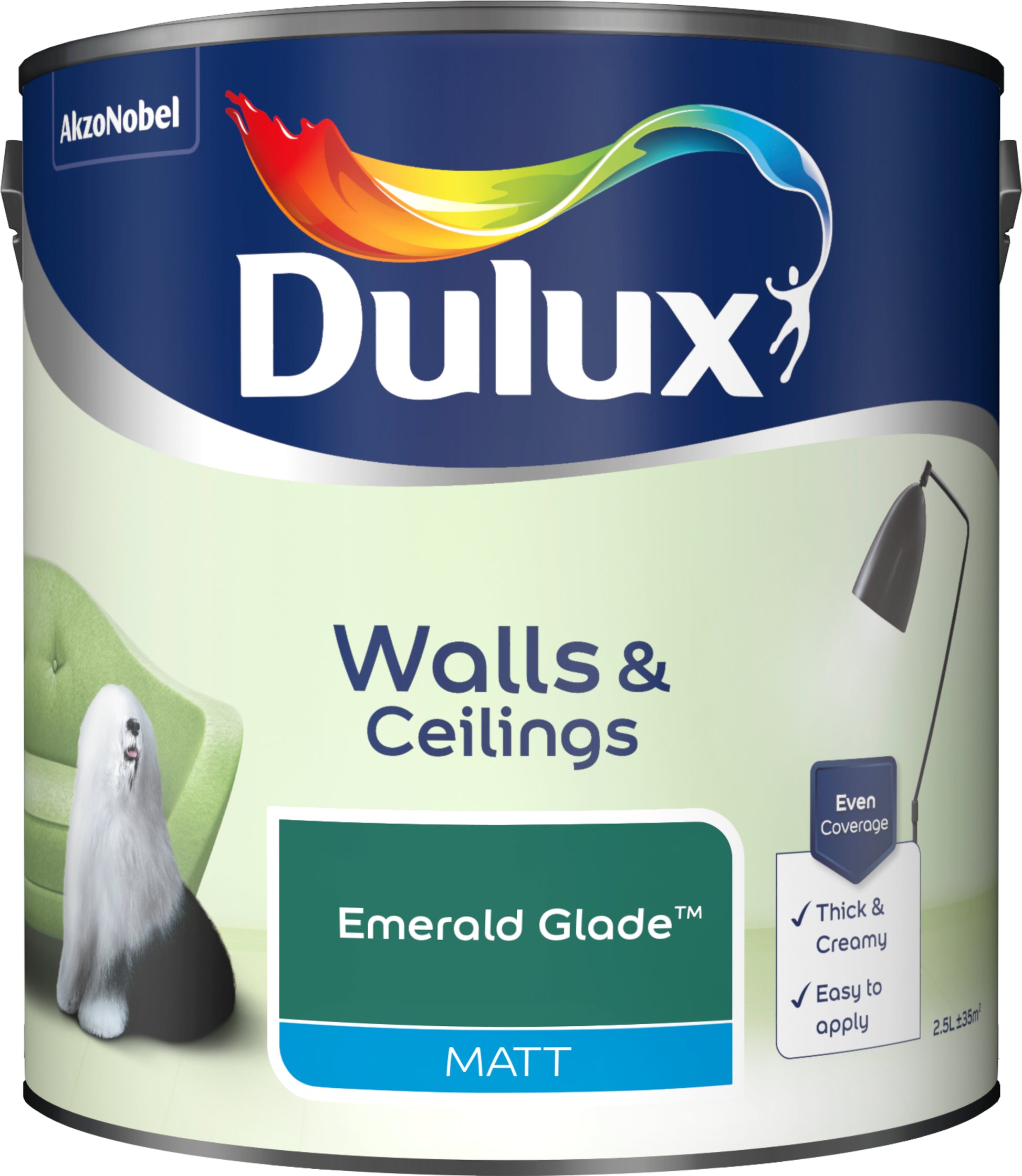 Dulux Matt Paint - Emerald Glade - 2.5 Litre
