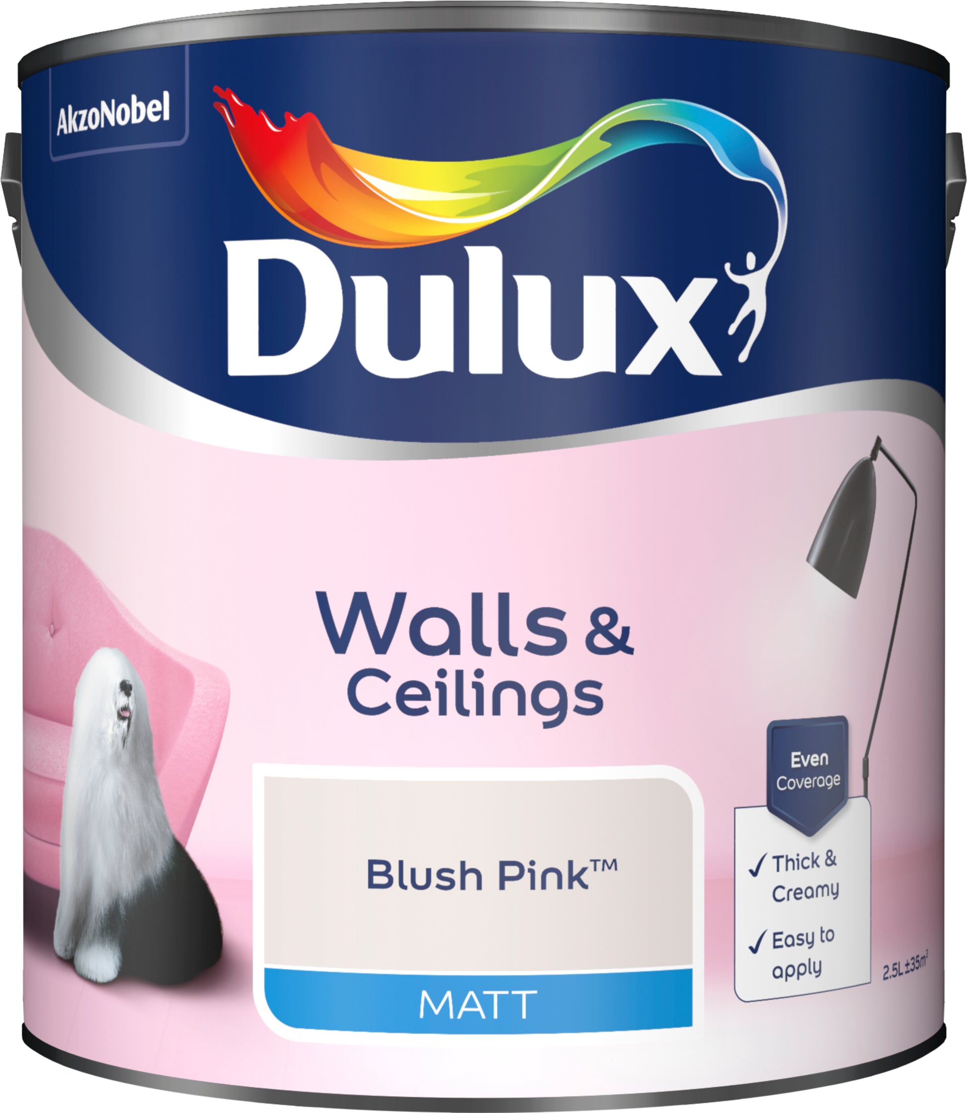 Dulux Matt Paint - Blush Pink - 2.5 Litre