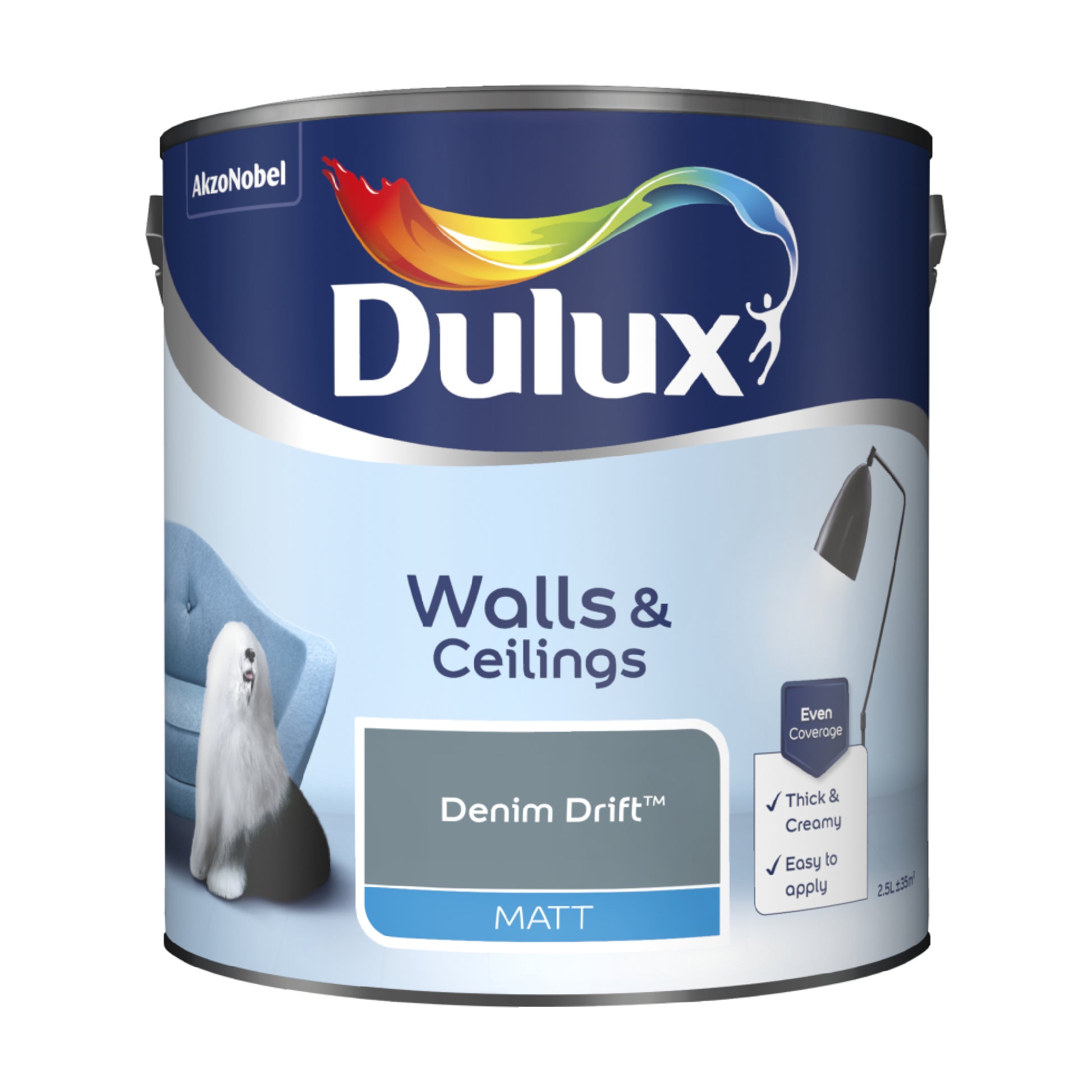 Dulux Matt Paint - Denim Drift - 2.5 Litre