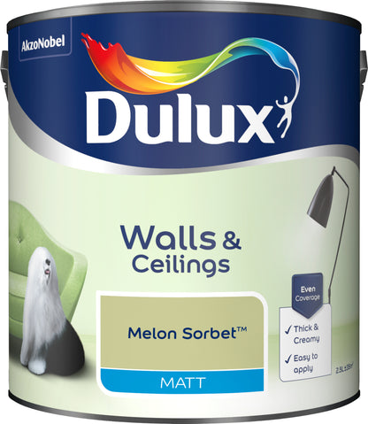 Dulux Matt Paint - Melon Sorbet - 2.5 Litre