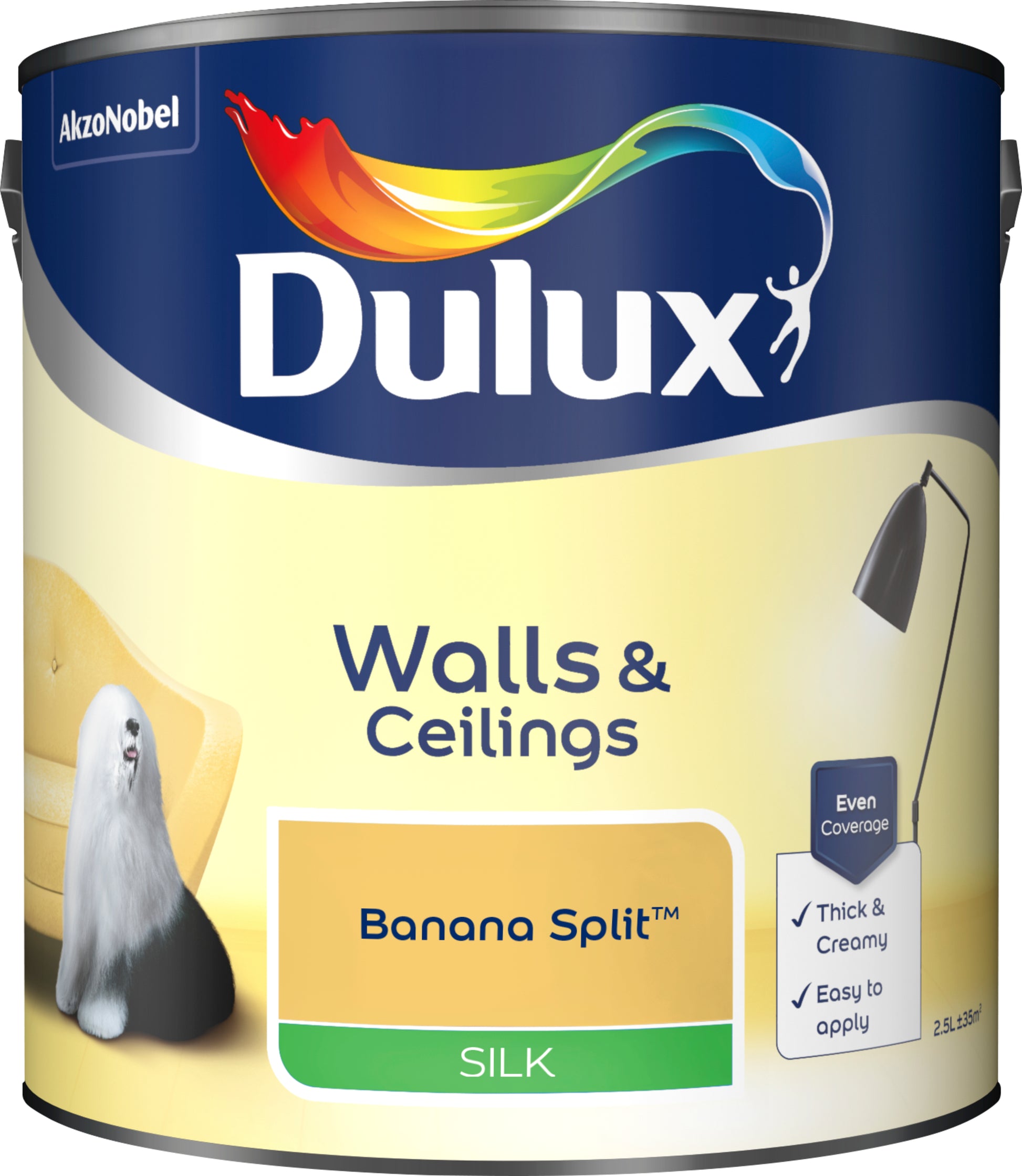 Dulux Silk Paint - Banana Split - 2.5 Litre