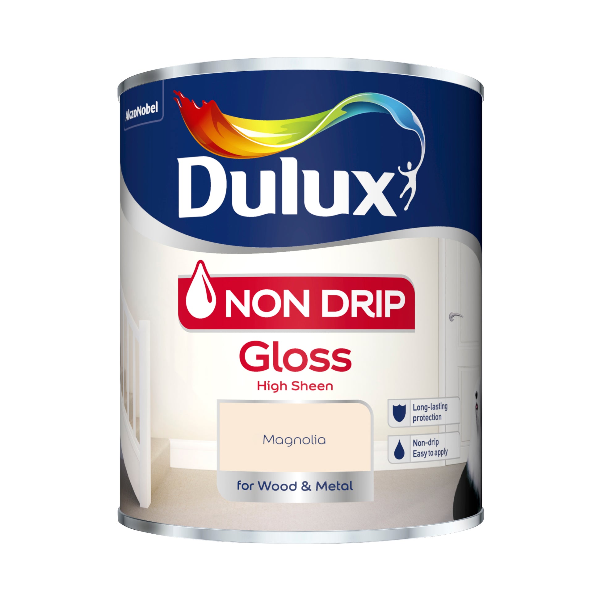 Dulux Non Drip Gloss Paint - Magnolia -750ml