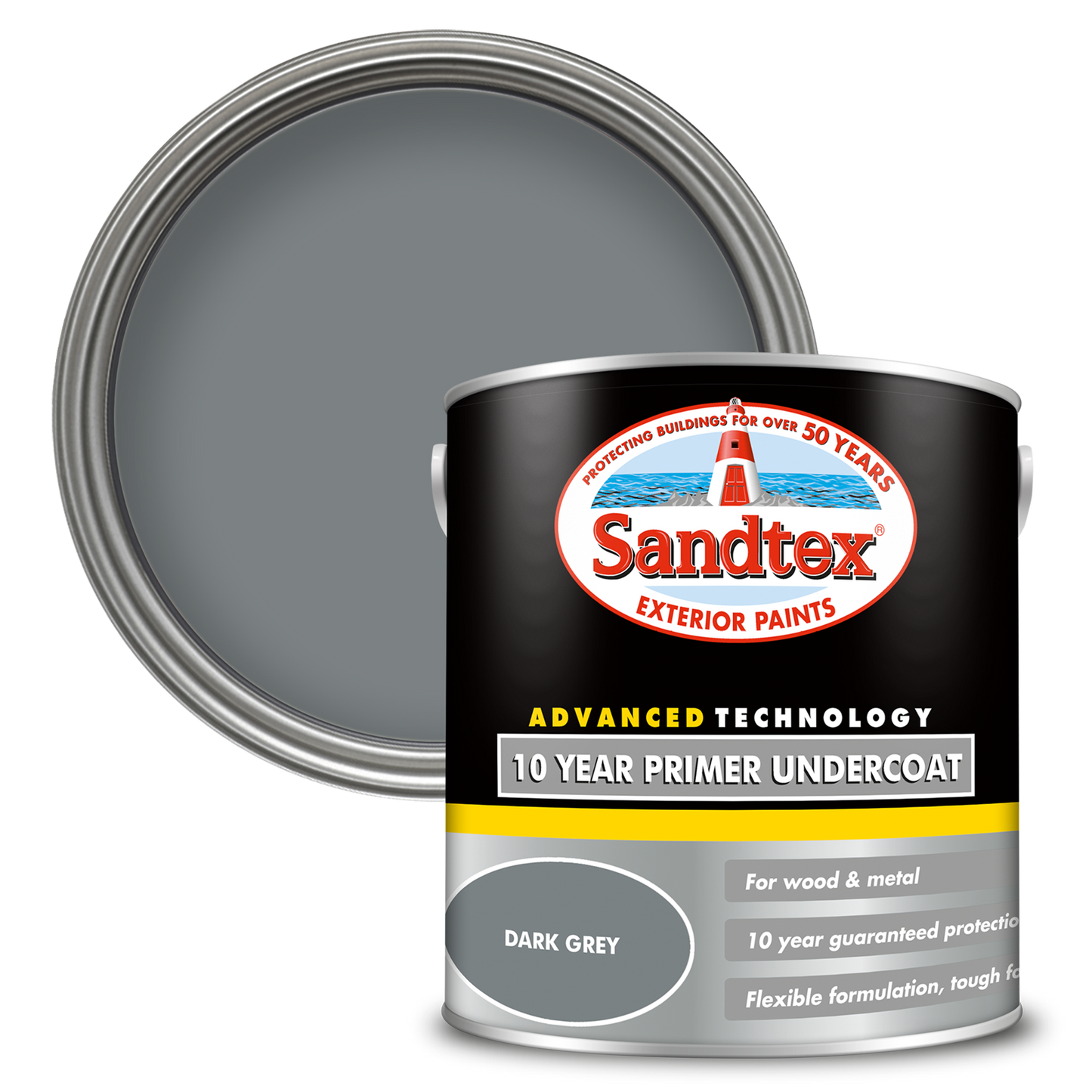 Sandtex 10 Year Primer Undercoat - Dark Grey
