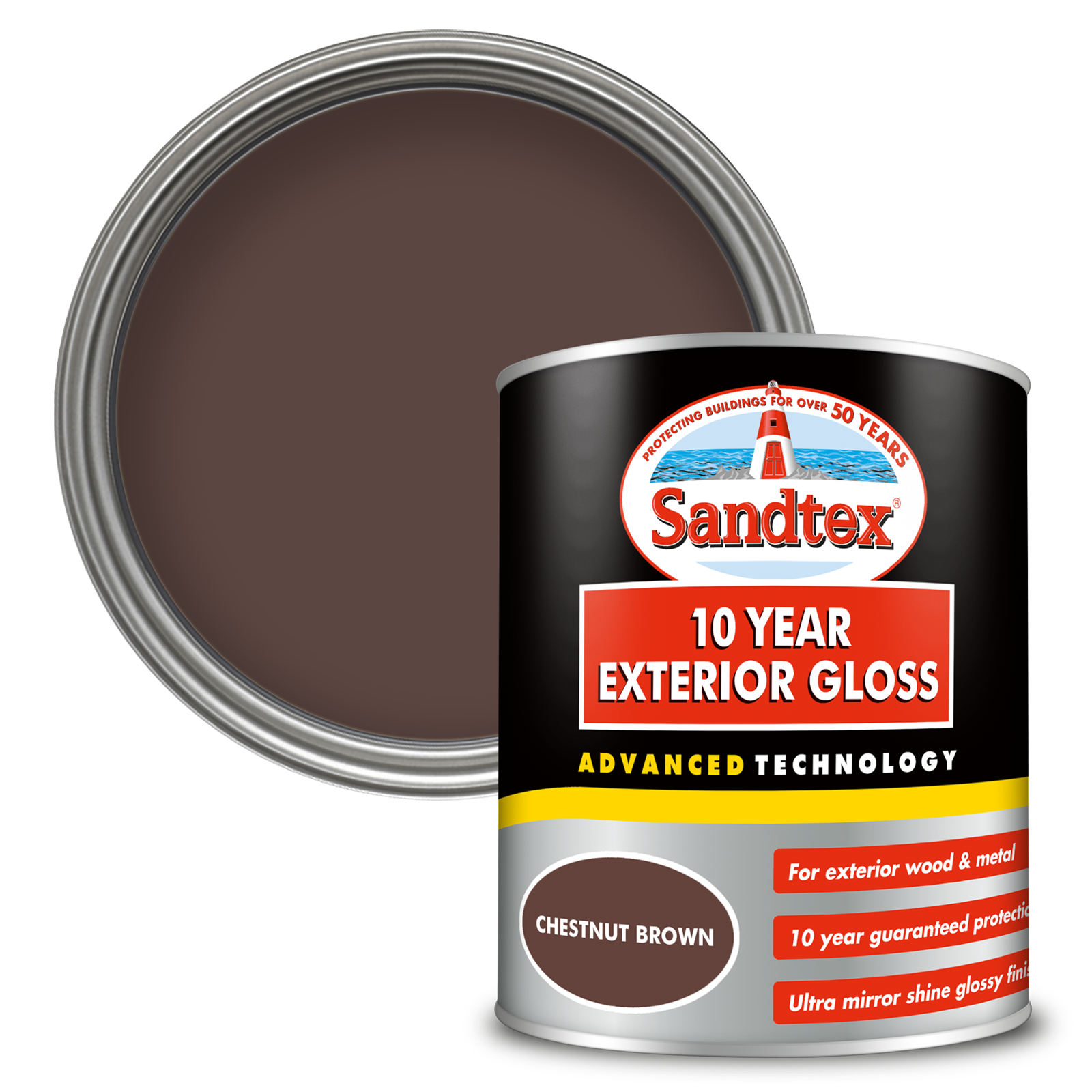 Sandtex 10 Year Exterior Gloss - Chestnut Brown