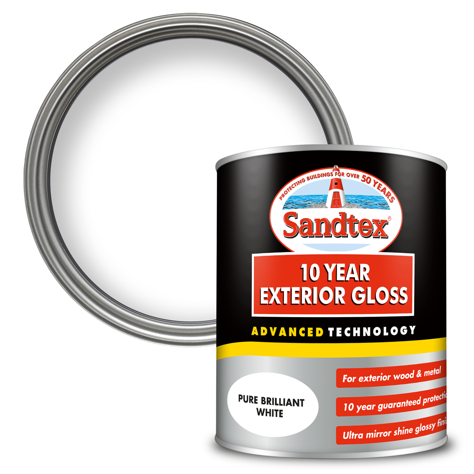 Sandtex 10 Year Exterior Gloss - Brilliant white