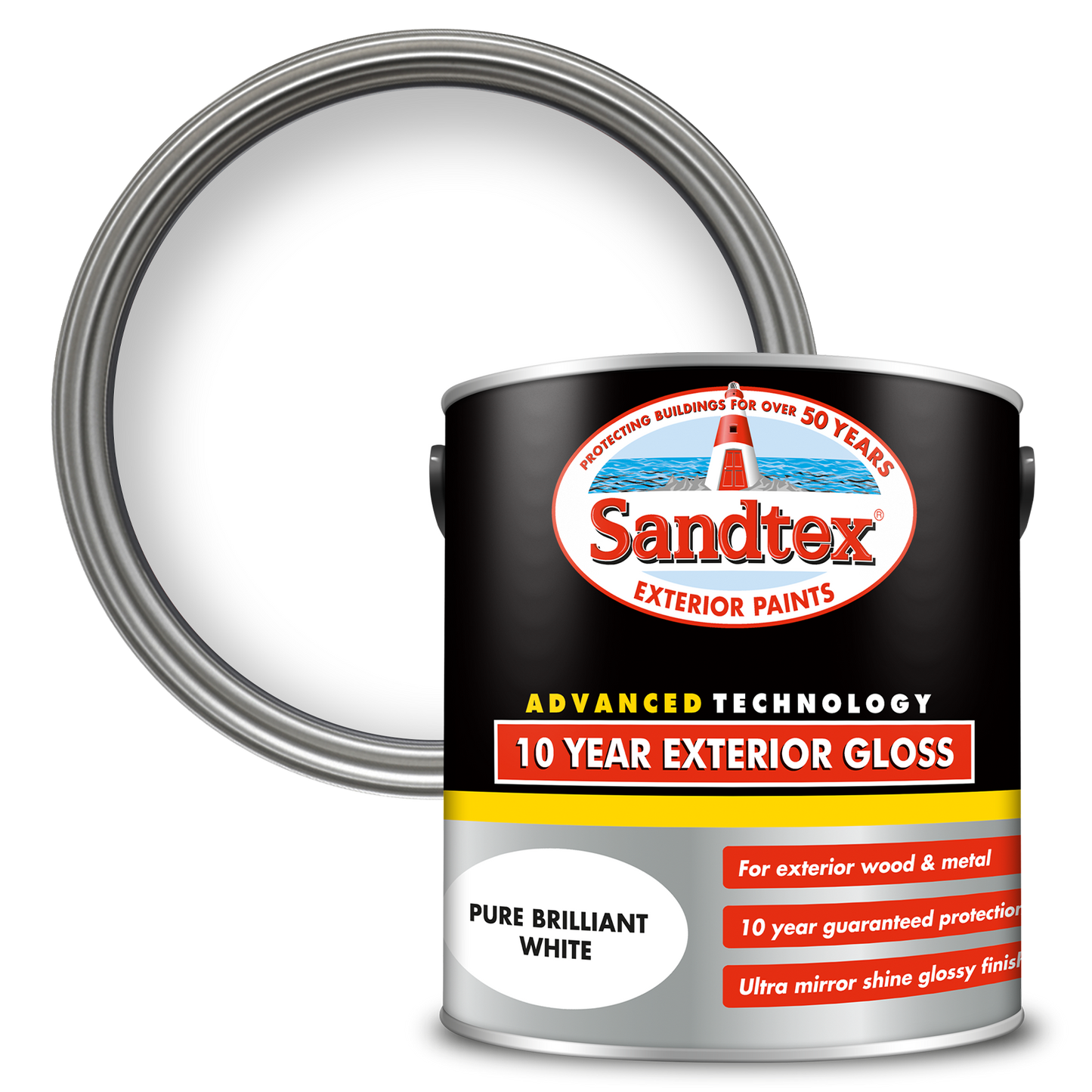 Sandtex 10 Year Exterior Gloss - Brilliant white