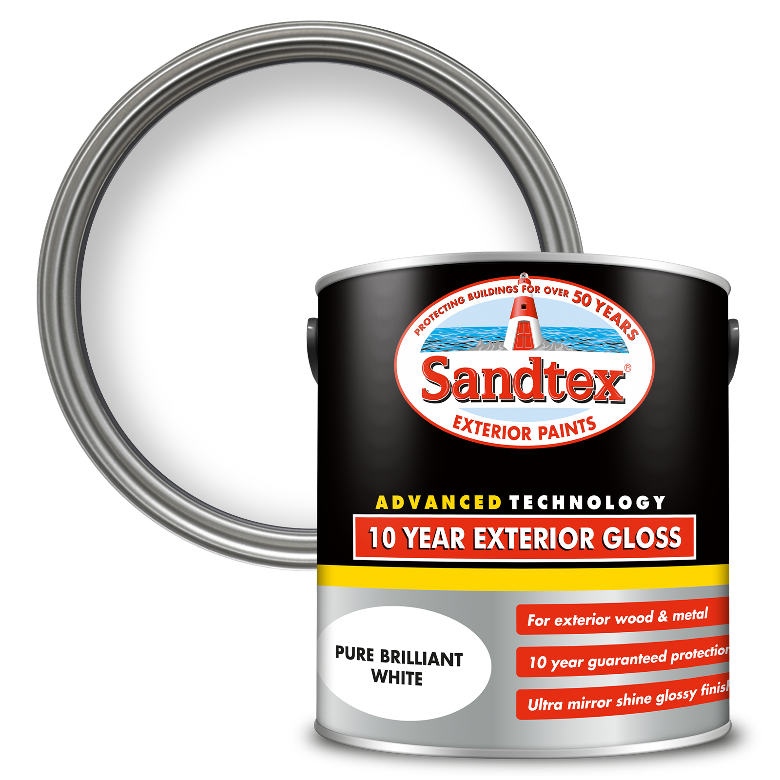 Sandtex 10 Year Exterior Gloss - Brilliant white