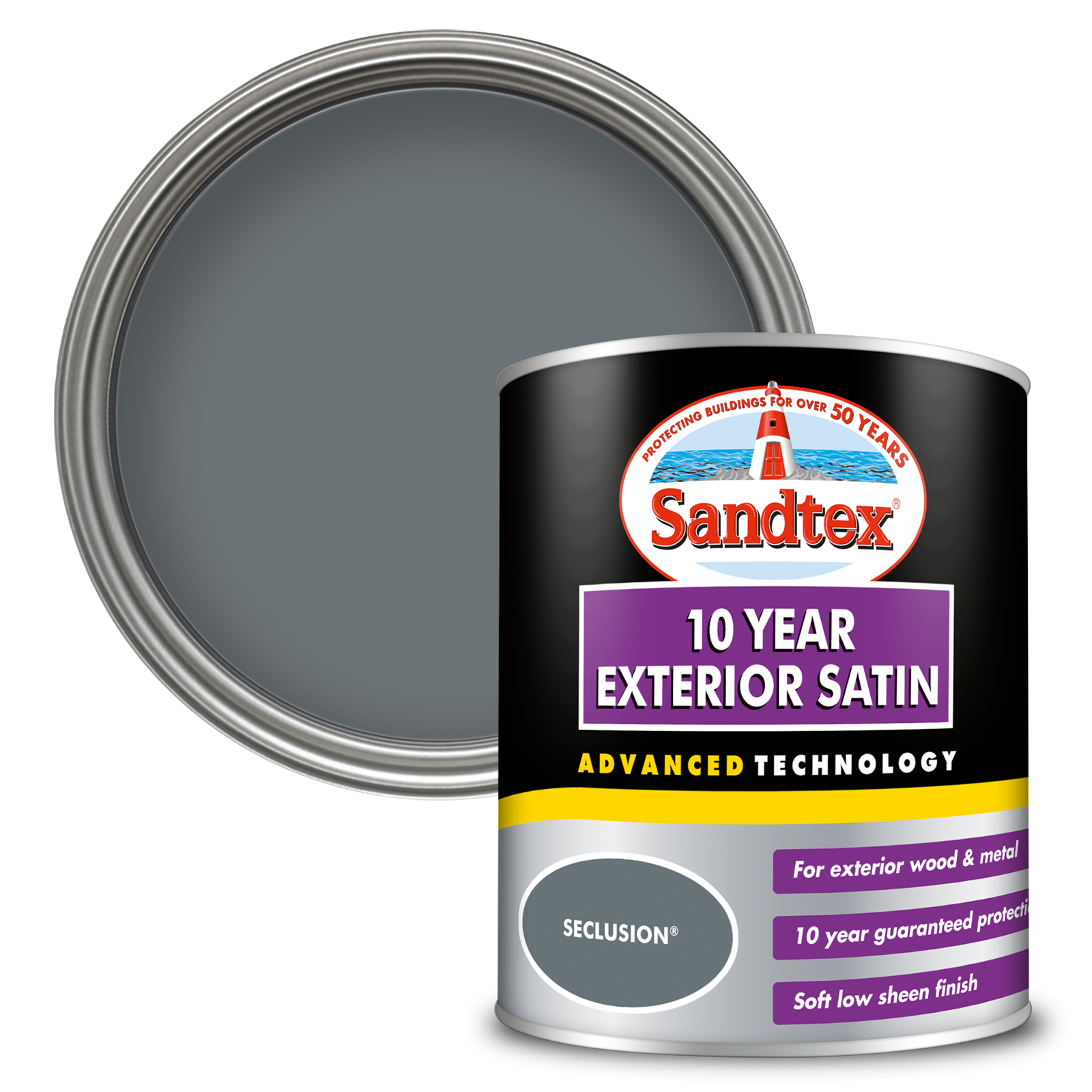 Sandtex 10 Year Exterior Satin Paint - Seclusion