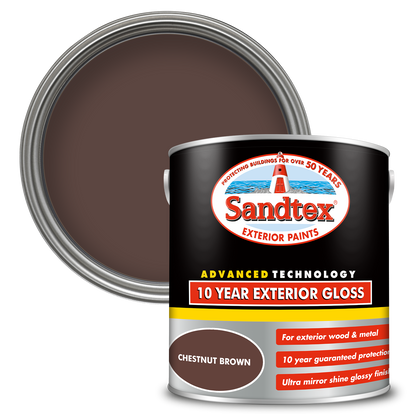 Sandtex 10 Year Exterior Gloss - Chestnut Brown