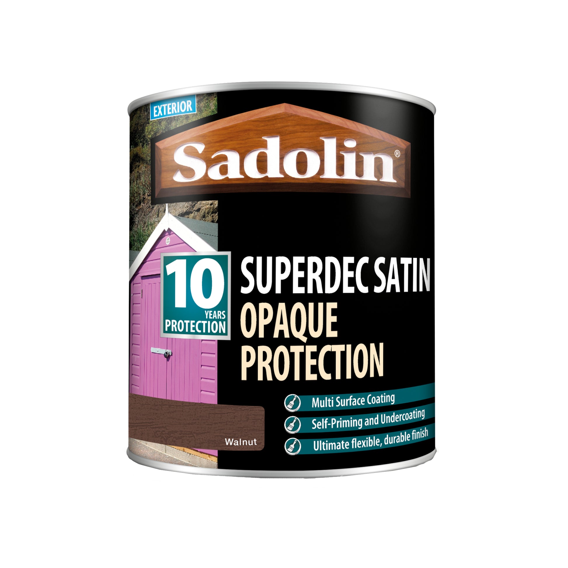 Sadolin Superdec Satin - Opaque Exterior Wood Finish with 10 Year Protection - Walnut