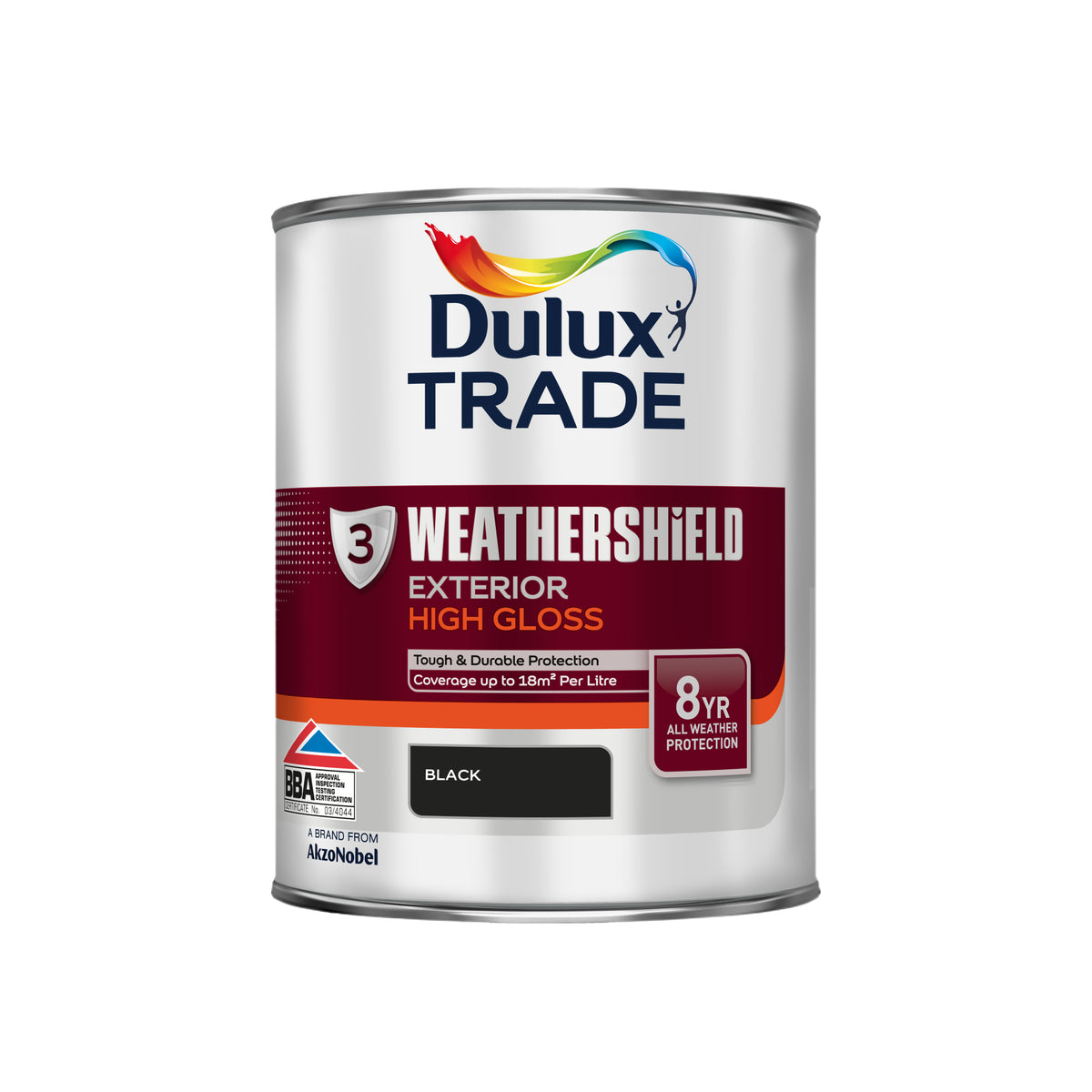 Dulux Trade WeatherShield Exterior Gloss Paint - Black