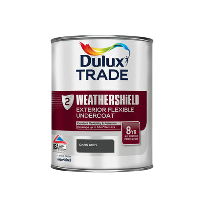 Dulux Trade WeatherShield Exterior Undercoat - Dark Grey