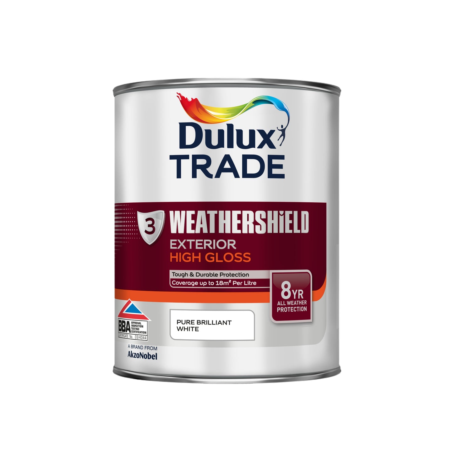 Dulux Trade WeatherShield Exterior Gloss Paint - Pure Brilliant White