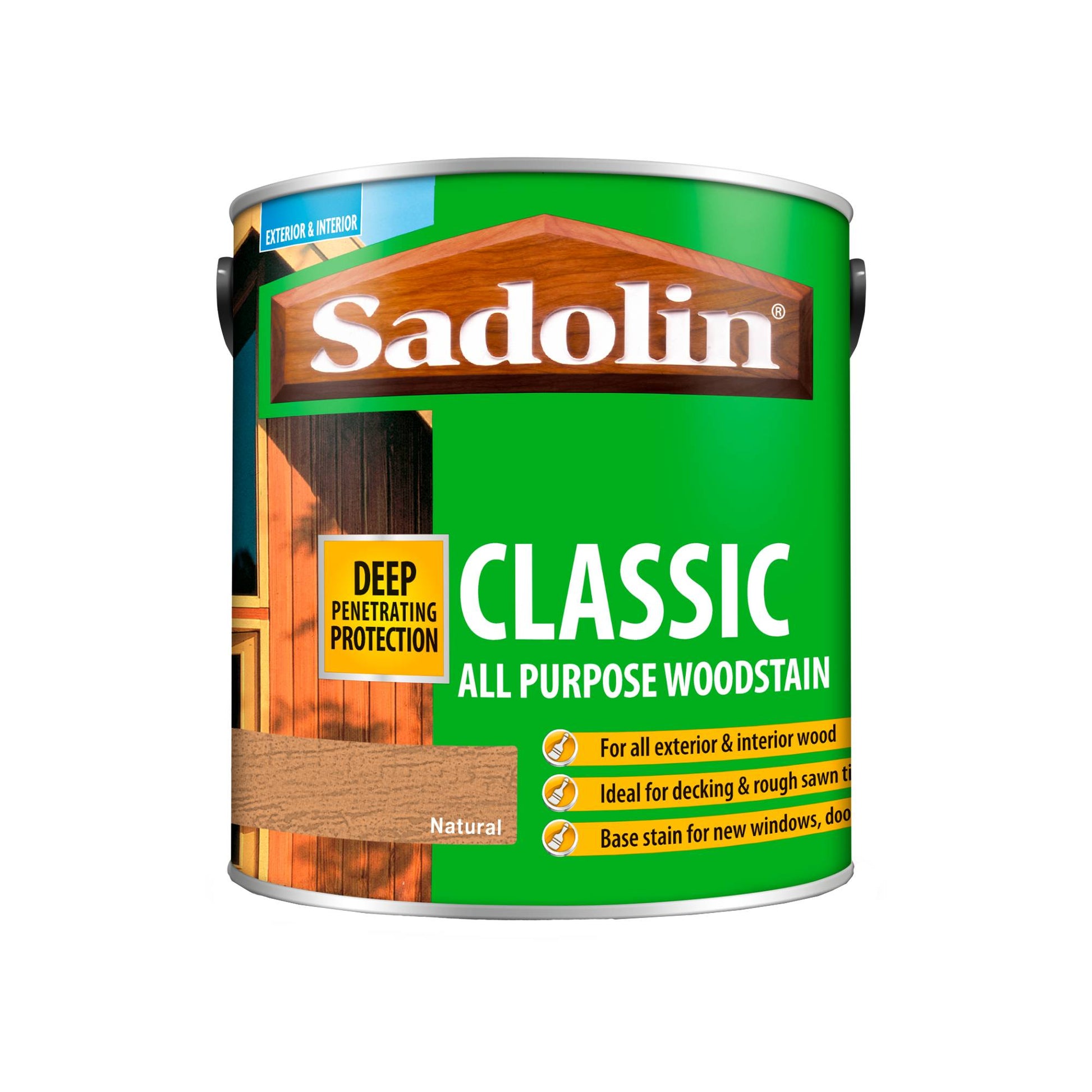 Sadolin Weatherproof Interior and Exterior Wood Stain - Natural