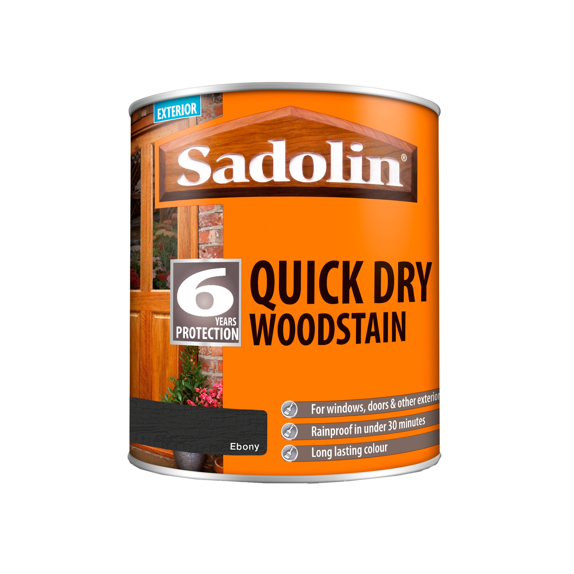 Sadolin Quick Dry Long-Lasting Exterior Woodstain with Six Year Protection - Ebony
