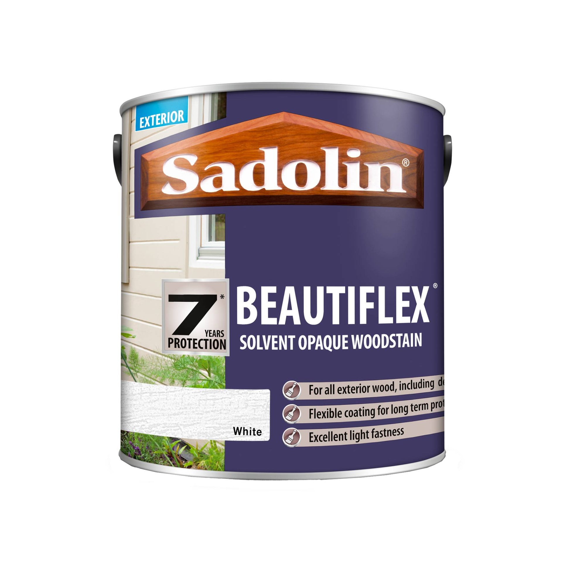 Sadolin Beautiflex - Opaque Exterior Wood Finish with 7 Year Protection - White