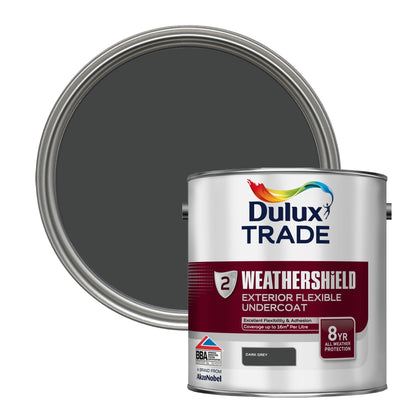 Dulux Trade WeatherShield Exterior Undercoat - Dark Grey