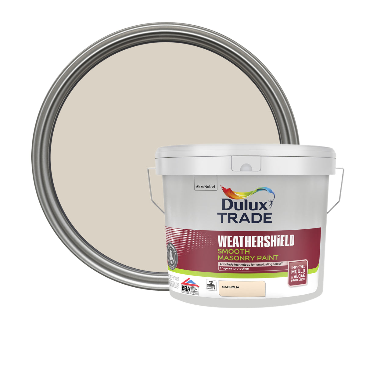Dulux Trade WeatherShield Smooth Masonry Paint - Magnolia