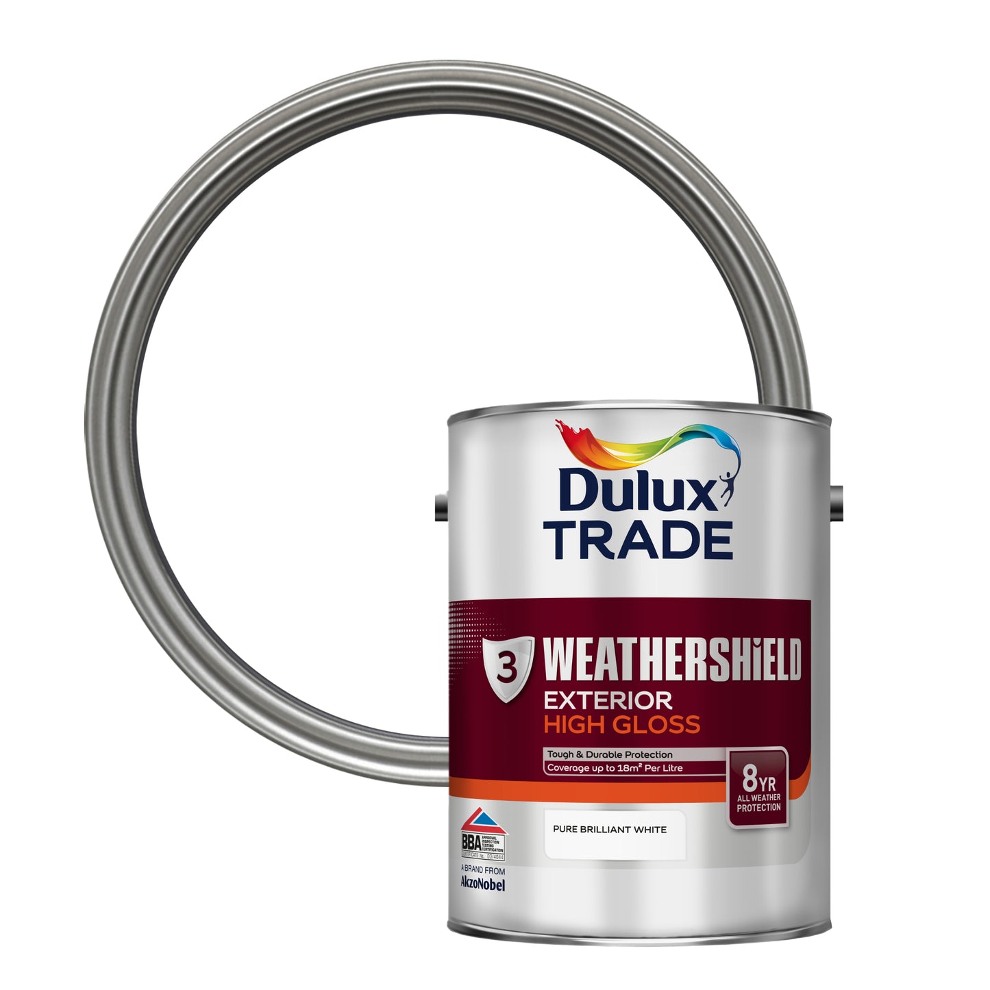 Dulux Trade WeatherShield Exterior Gloss Paint - Pure Brilliant White