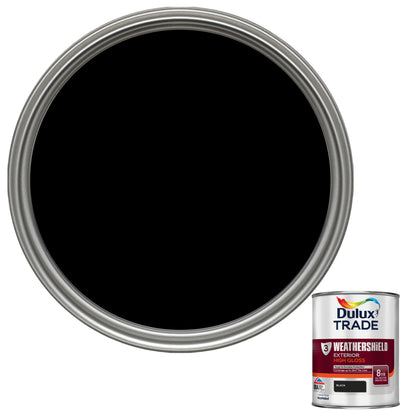 Dulux Trade WeatherShield Exterior Gloss Paint - Black