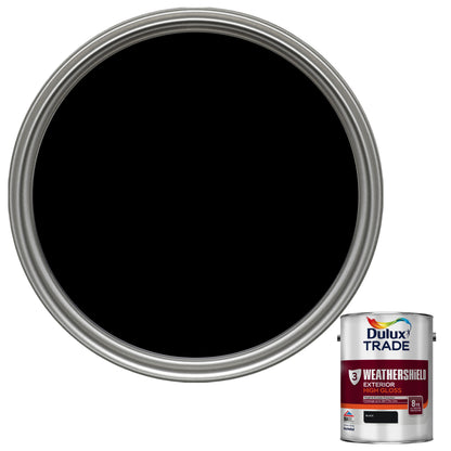 Dulux Trade WeatherShield Exterior Gloss Paint - Black