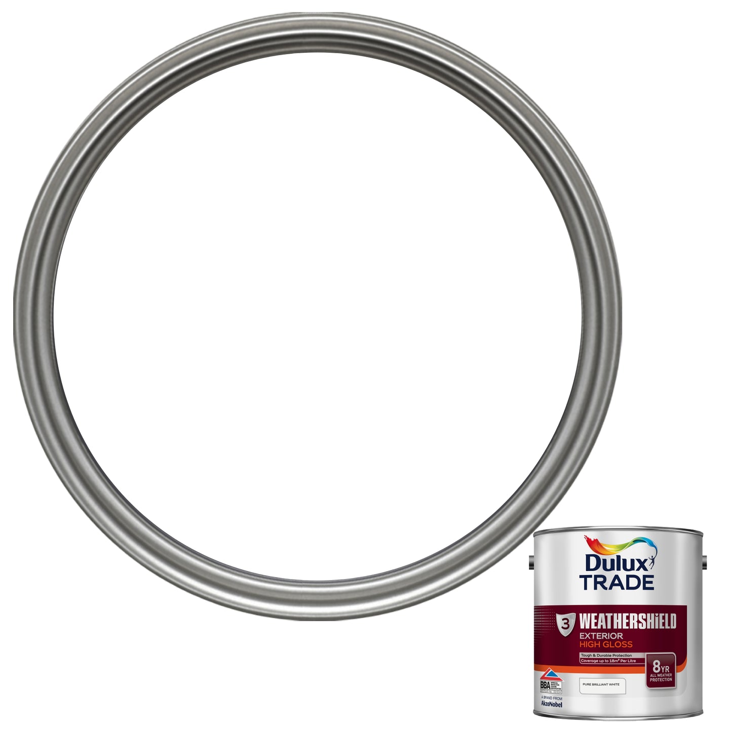 Dulux Trade WeatherShield Exterior Gloss Paint - Pure Brilliant White