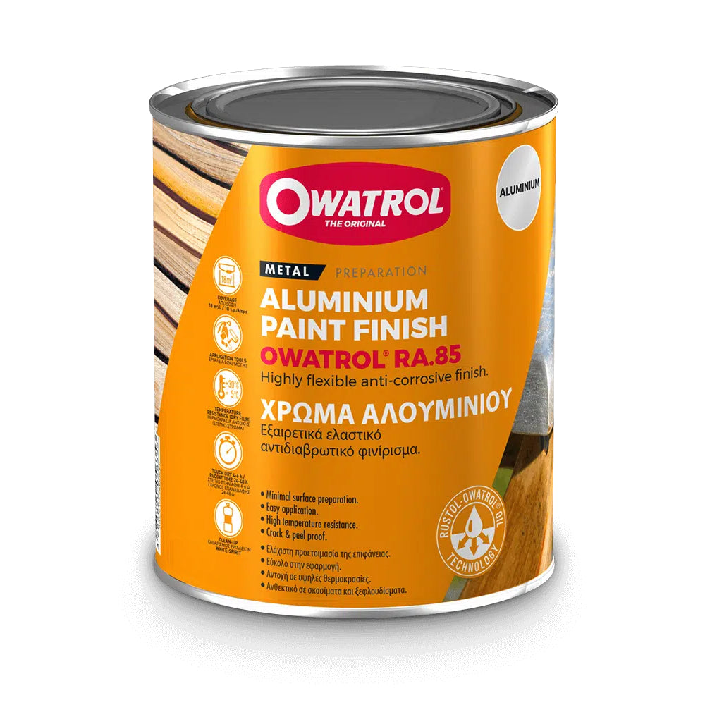 Owatrol RA85 Flexible Anti-Corrosive High Gloss Aluminium Paint