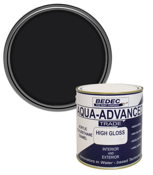 Bedec Aqua Advanced High Gloss Paint - Black