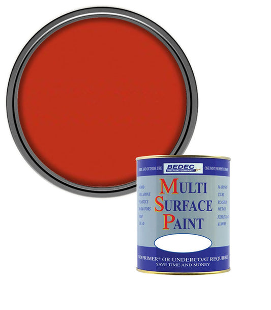 Bedec Multi Surface Soft Gloss Paint - Red Cossack