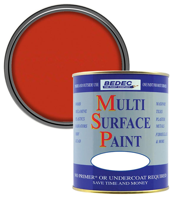 Bedec Multi Surface Soft Gloss Paint - Red Cossack