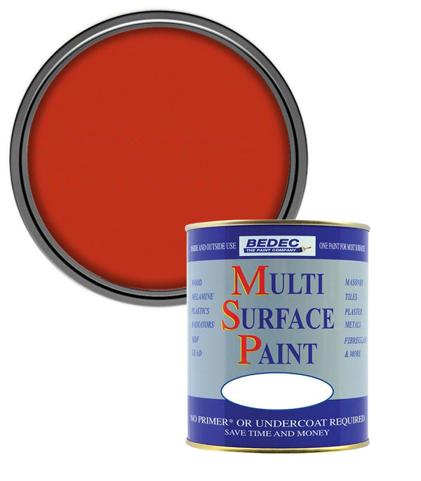 Bedec Multi Surface Soft Gloss Paint - Red Cossack